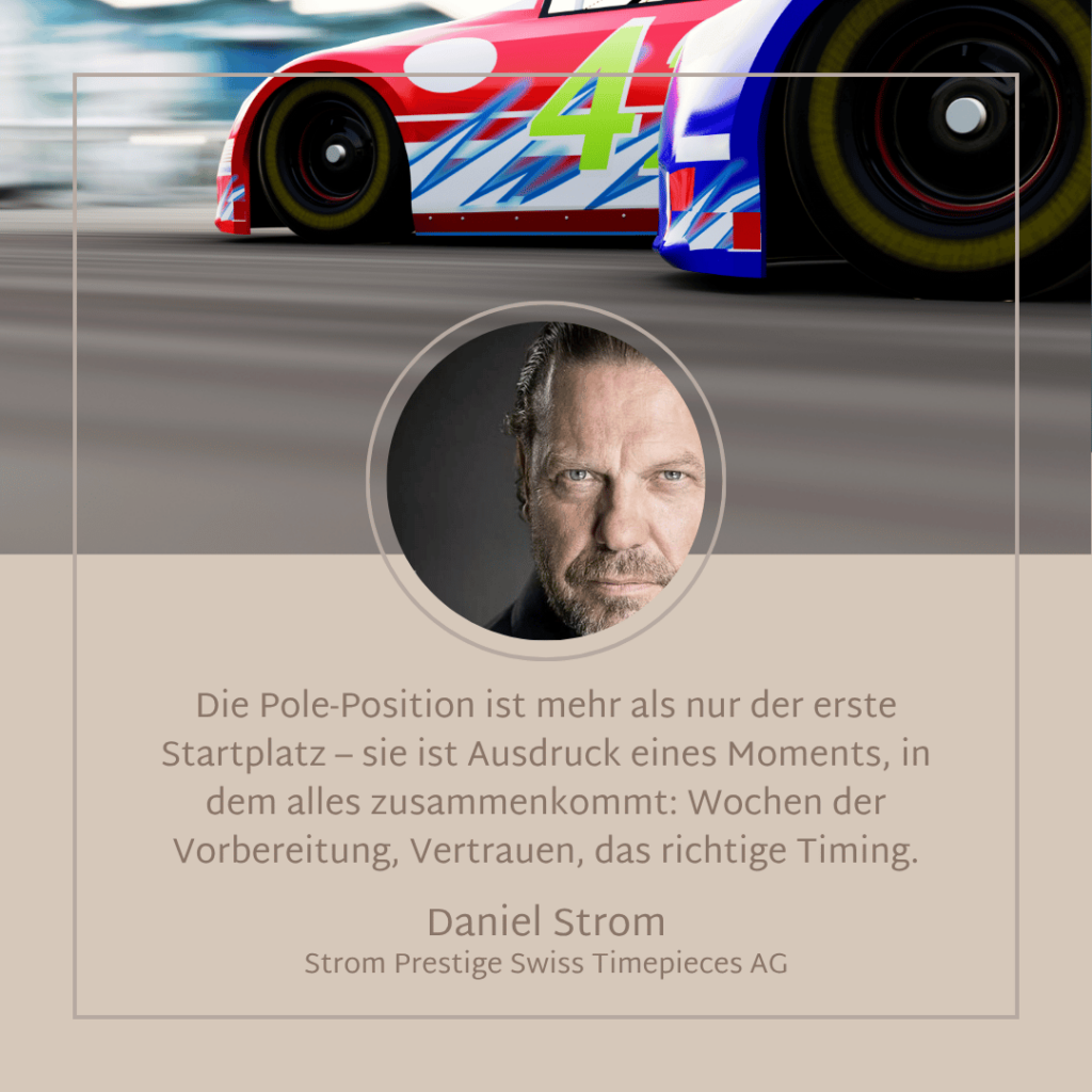 Pole-Position mit Stromwatch bei der Nascar - Daniel Strom