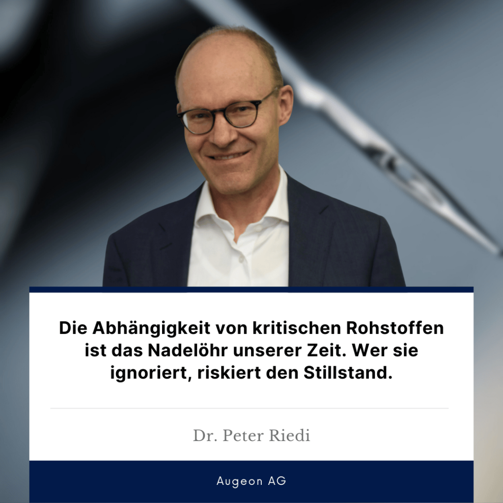 Rohstoff als Nadelöhr - Dr. Peter Riedi