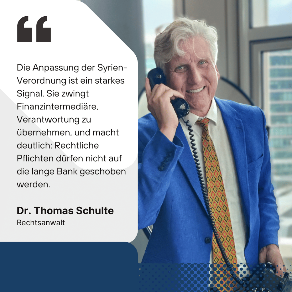 Anpassung der Syrien-Verordnung - Dr. Thomas Schulte