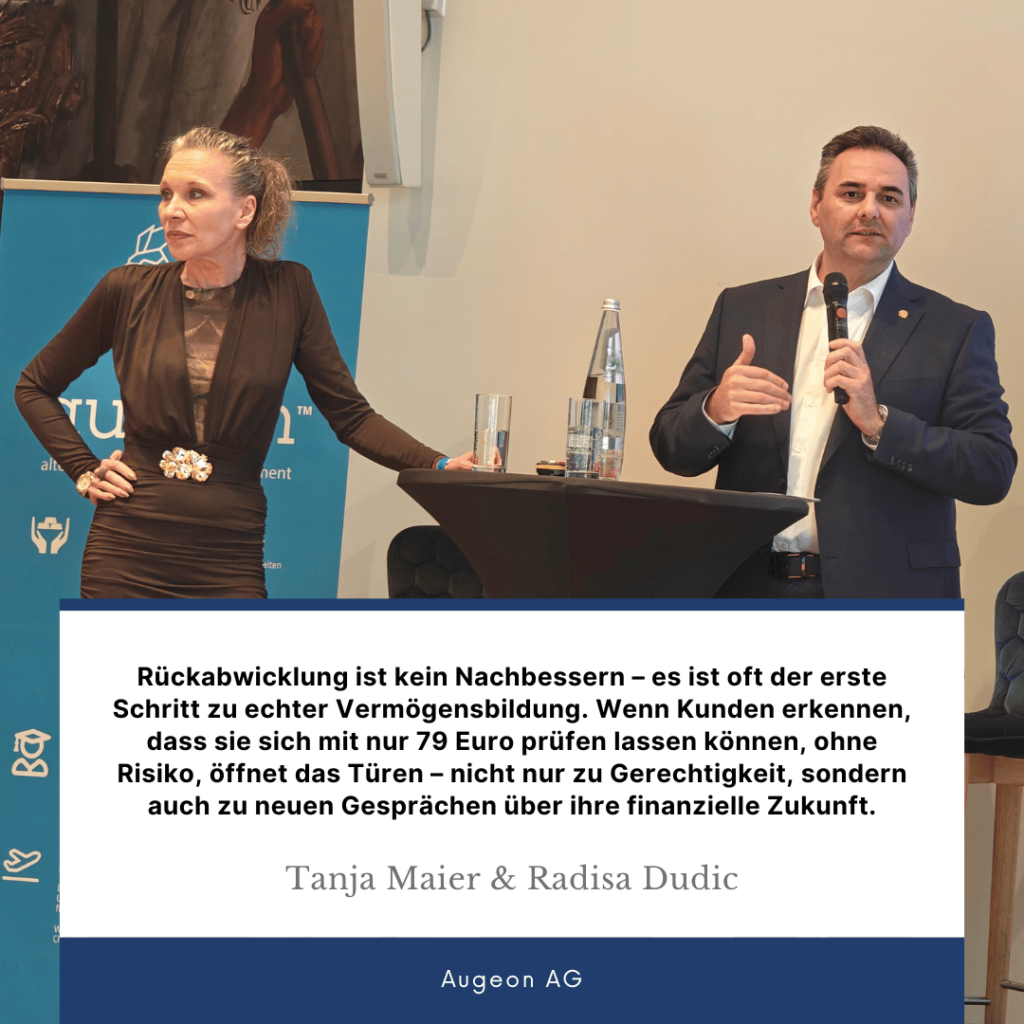 Rückabwicklung ist kein Nachbessern - Tanja Maier & Radisa Dudic