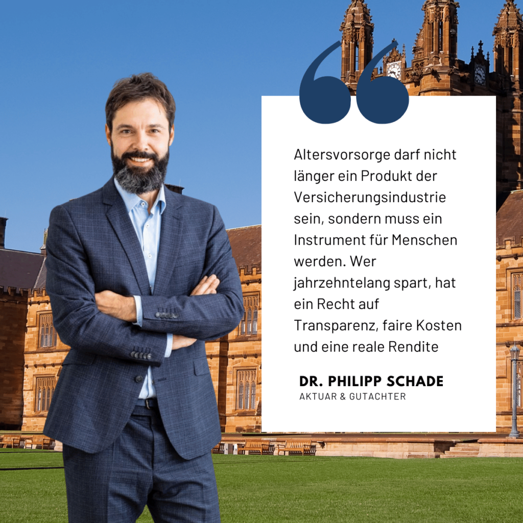 Altersvorsorge für Menschen - Prof. Dr. Schade